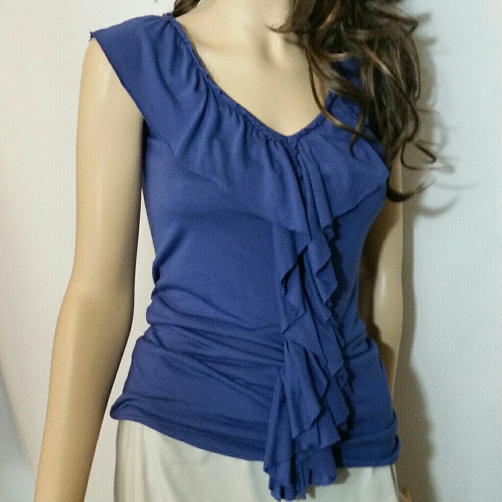 Purple Top with Ruffles